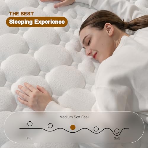 Full Size Mattress,12 Inch Hybrid Full Mattress in a Box with Memory Foam and Pocket Spring for Pressure Relief & Comfort Sleep & Zoned Support, Medium Firm,CertiPUR-US