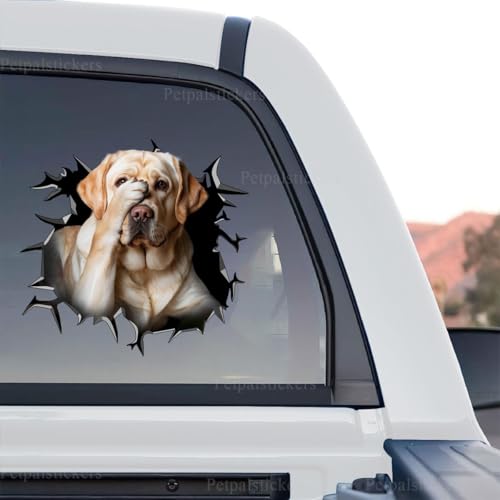 Image of Cute Dog Stickers for Car Window Decals Waterproof Funny Sticker (Labrador Car Stickers)