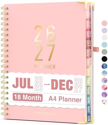 Jul 2026 - Dec 2027 Planner, Forvencer 18 Month Academic Planner ...