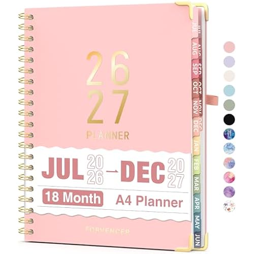 Jul 2026 - Dec 2027 Planner, Forvencer 18 Month Planner 2026-2027, 8.5"x11"
