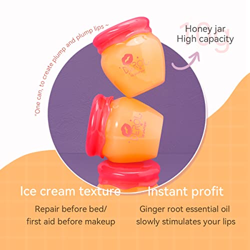 Ginger Lip Mask Magical Lip Plumper, Lip Plumping Balm With Beeswax And Vitamin E, Derol Lip Plumper, Day&Night Use Lip Enhancer For Fuller, Softer Bigger Fuller Lips By Natural Lip Plumper #TOP5