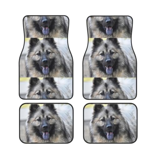 Alfombrillas de coche de perro euroasiático juego de 4 piezas antideslizantes