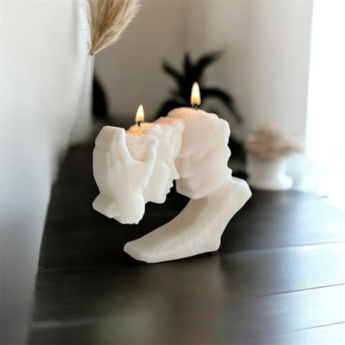 Image of Romantic Couple Scented Candle - Decorative Sculpture Design Candle - Premium White Wax Candle for Home Decor, Gifting & Ambience