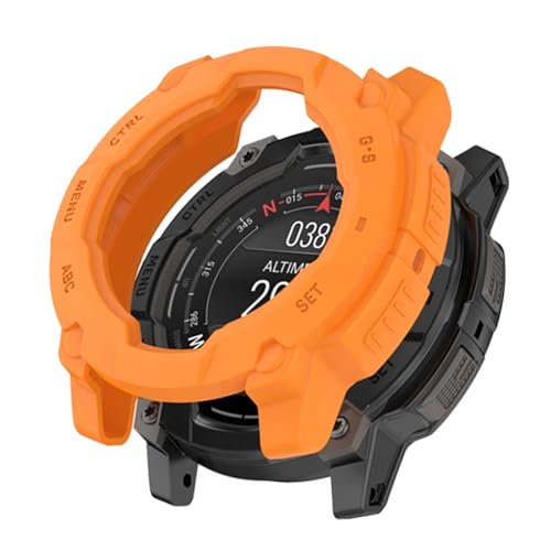 For GARMIN Instinct 3 45mm ケース シリコン製 カバー YANMONGI 保護ケース 耐衝撃 全面保護 衝撃吸収 簡易着脱 軽量 高耐久 保護カバー ガーミン(GARMIN) Instinct 3 Dual Power 45mm