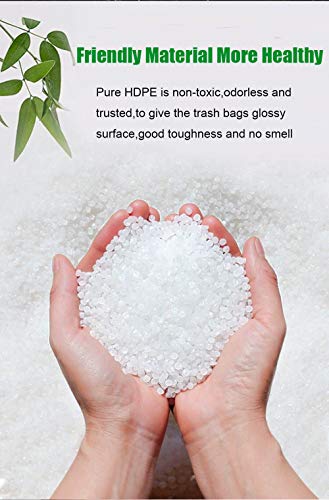 Feiupe Clear Trash Bag With Handle Small Garbage Bag Trash Can Liner,2 Gallon,120 Counts (2 Gallon) #TOP1