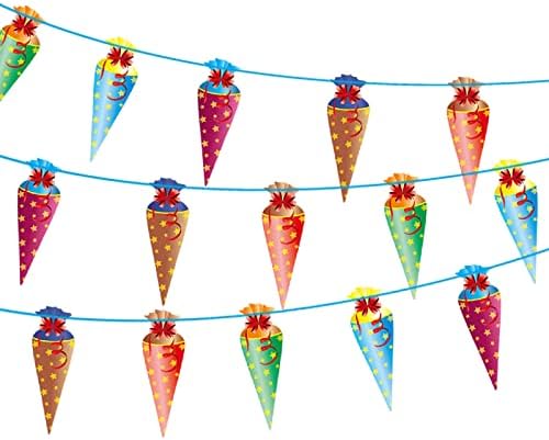 Einschulung Deko Set XXL - Komplettset Mit Ballons & Girlanden Für Schulkind-Party