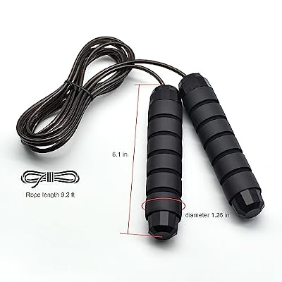 BOOMIBOO Jump Rope, Adjustable Jump Ropes,Skipping Rope Tangle-Free Rapid Speed with Ball Bearings for Women Men Kids,Exercise & Slim Body Jumprope at Home School Gym