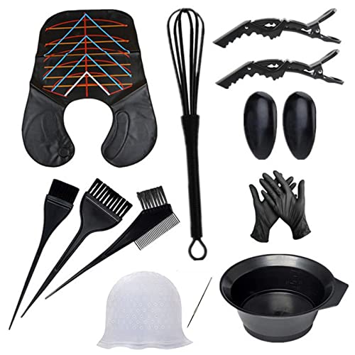 Domary 13 PCS Kit de Tintura de Cabelo Conjunto de Coloração de Cabelo Ferramentas de Salão Destaque