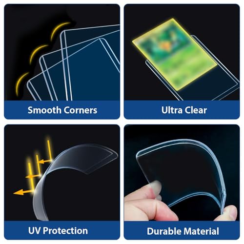 200 card sleeves top loaders for cards premium toploaders 334x434 baseball card protectors hard plastic hard cards sleeve sports trading holder 100 toploaders  100 penny sleeves