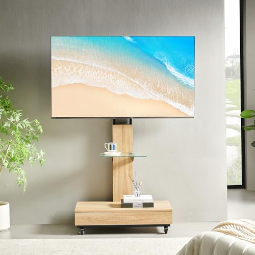 Amazon.co.jp: テレビスタンド キャスター付きTVスタンド ハイタイプ