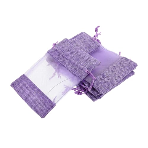 Happyyami 10 bolsas sachet vacías lavanda con cordón miniatura 1
