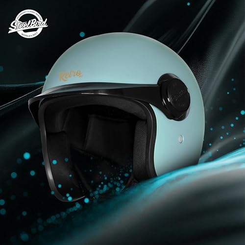 Image of Steelbird SBH 65 Retro 3.0 DOT and ISI Certified Open Face Helmet for Men and Women