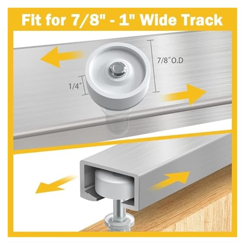 Kit de herrajes para puerta bi-fold rodillo superior 10 piezas repuesto para puerta plegable para ducha, closet y gabinete miniatura 3