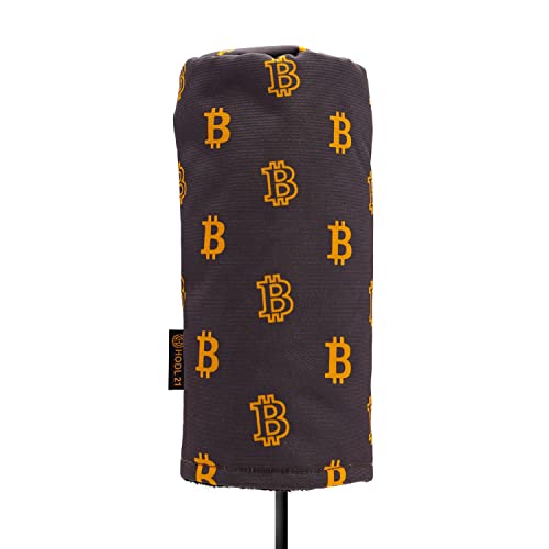 Golf Club Driver Headcover- Premium Bitcoin Barrel Style Golf Driver Head Covers- Durable Club Cover Fits Most Drivers- Protective Golf Head Cover for up to 460 cc Driver Woods