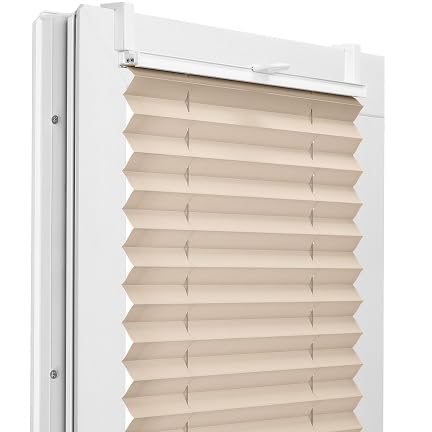 Fenster DEKOR - Plissee nach Maß - Klemmfix ohne Bohren - Fenster Plissees innen - Faltrollo Blickdicht - Faltrollos einfach zu montieren - Blissett Rollo