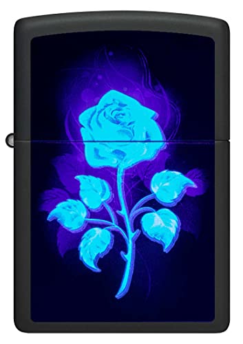 Encendedor Zippo Glowing Rose Black Matte 81314 miniatura 2