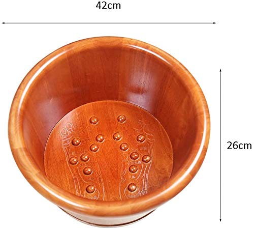 Tina de pie de madera natural para pedicura miniatura 2