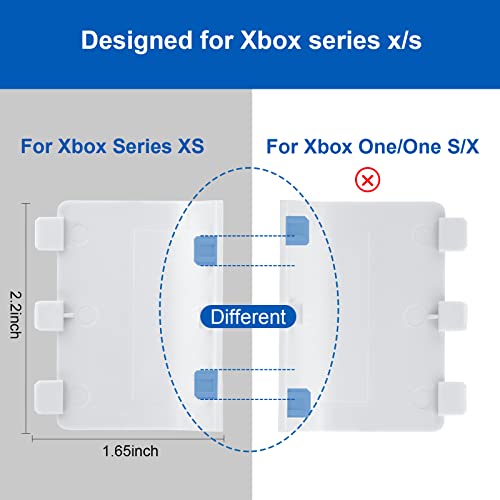 Image of 4 Pack Battery Cover for Xbox Series X, Xbox Series S Controller, Battery Back Door Shell Repair Part Compatible with Xbox Wireless Controller * White