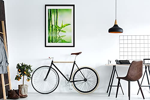 Tableau photo affiche Bambou dans l'eau pour un salon relaxant 50x70