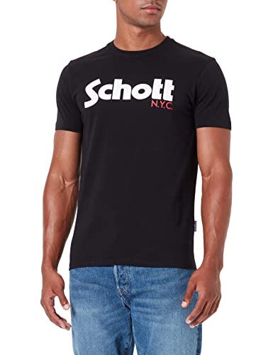 Schott NYC Homme Tslogo Tee shirt, Noir, XL EU Schott NYC Homme Tslogo Tee shirt, Noir, XL EU