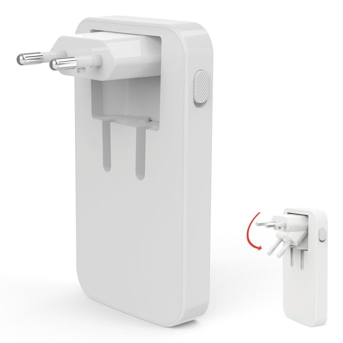 Hama składana przenośna szybka uniwersalna ładowarka sieciowa GAN 65W do smartfona, smartwatcha, tabletu, słuchawek 2x USB-C 1x USB-A biała