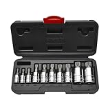 EPAuto 10-Piece XZN Triple Square Spline Bit Socket Set