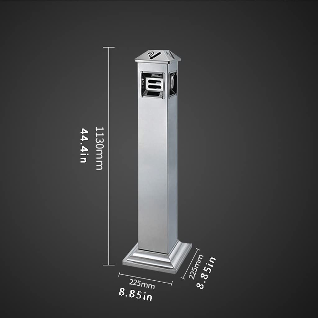 Cigarette Butt Barrel Ashtray Trash Can Hotel Stainless Steel Vertical Cigarette Butt Column Outdoor Trash Can Indoor Ashtray Column Vertical Ashtray,