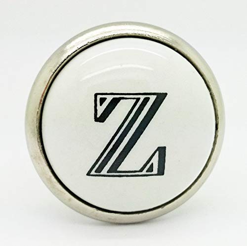 G Decor Letter White Monograms Ceramic Door Knobs (Z)