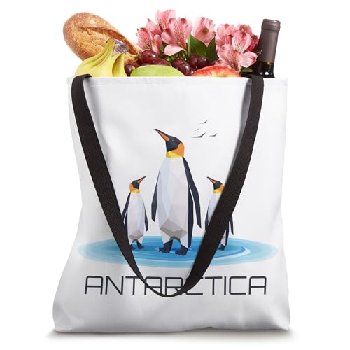Bolsa tote de recuerdo de investigación antártica con pingüinos miniatura 4