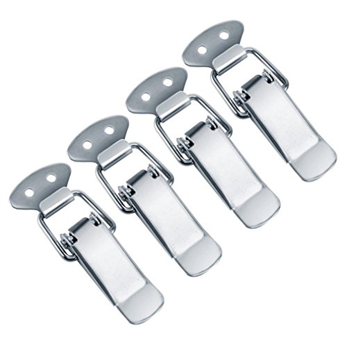 Preisvergleich Produktbild Qiorange 4 x Edelstahl Spannverschluss Kistenverschluss Kappenschloss Verschluss Gegenhaken (4pcs Typ B)