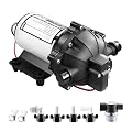 WASSERMANN Water Booster Pump 12V DC, Self Priming Diaphragm Pump6.5 GPM 70 PSI, On Demand RV Water Pump with Pressure Switch, for RV Marine Yacht Lawn Garden