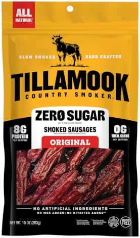 Tillamook Country Smoker Keto Friendly Zero Sugar Smoked Sausages, Original, 10 Ounce