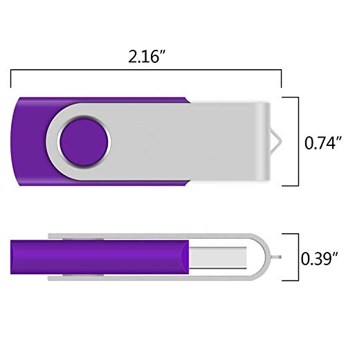 Hrongshk Usb Flash Drive 16Gb 10 Pack, Thumb Drives Usb 2.0 Bulk Swivel Memory Stick Jump Drive Zip Drive With Led Indicator For Data Storage, File Sharing thumb #8
