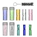 Coloful Glass Filter Tips, Reusable Premium Rolling Tips for DIY, 5 PCS (8mm Flat + 12mm Round)