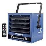 TEMPWARE 240V Electric Garage Heater 7500W with Remote, Digital Fan-Forced Ceiling Mount Shop Heater with 12-Hour Timer, Ideal for Workshop Warehouse