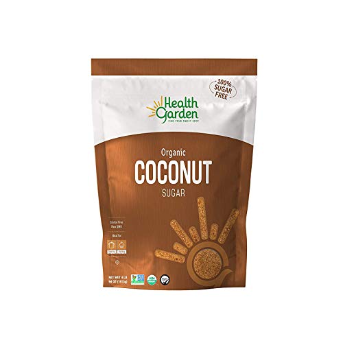 Health Garden Organic Coconut Palm Sugar - Non GMO - Gluten Free -Sweetener Substitute - Kosher - All Natural (4 lbs)