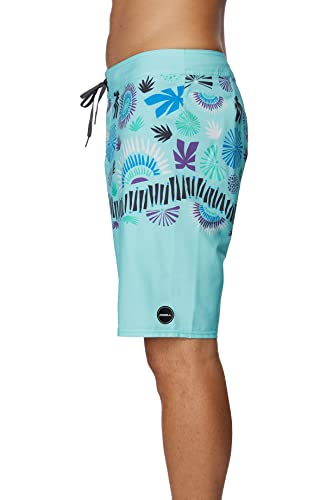 O'NEILL Mens Hyperfreak Heist Print Swim, Turq 2, 322