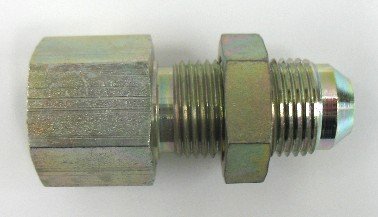 AF C5275-04-06 - 1/4 Female Pipe (.540''-18 Threads) x 3/8 Male JIC (9/16''-18 Threads) Bulkhead - Female Bulkhead Connector