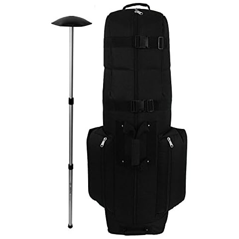 CaddyDaddy Golf CDX-10 Golf Bag Travel Cover with North Pole Club Protector, Black Cover