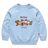 [Playcotton] パウパトロール 子供服 春秋 スウェット 長袖 クルーネック 男の子 女の子 綿100% キッズ 薄手 カジュアル 小学生 トップス プレゼント ライトブルー 100CM