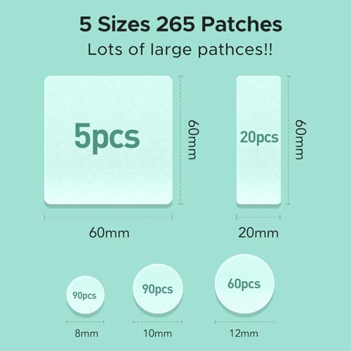 TKTK Adesivos grandes de espinhas, adesivos de acne GG de 60 mm, bandagens hidrocolóides grandes par