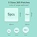 TKTK Large Pimple Patches, 60 mm XL Acne Patches, Big Hydrocolloid Bandages for Body, Face, Forhead, Chin, Neck Zit Breakouts, Hydrocolloid Patch (Square, Strip, Dot 5 Sizes 265 Count)