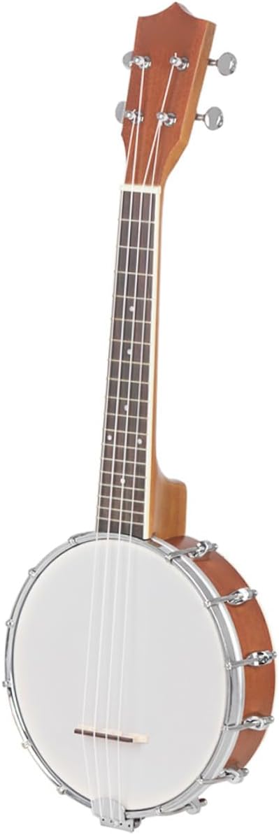 High Grade Banjo with Maple Neck and Rosewood Fingerboard Smooth Polished Wood Finish Professional Musical Instrument for Adults and Natural Wood Color