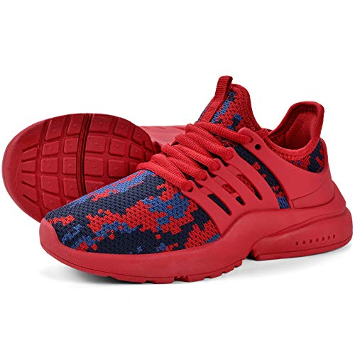 Troadlop Boys Running Shoes Fashion Casual Slip On Athletic Gym Walking Shoes for Boys Girls Shoes CamouflageRD Size M US 2 Little Kid - Thumbnail 5