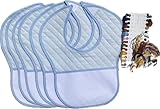 6pcs Blue Bib to Cross Stitch, 14ct, cotton big size thick material cotton blank bib cross stitch kit