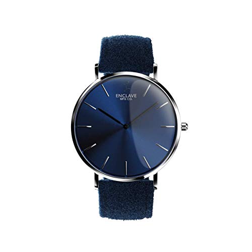 Enclave Levante Men’s Minimalist Watch with Sapphire Crystal (Silver/Grey Tweed)