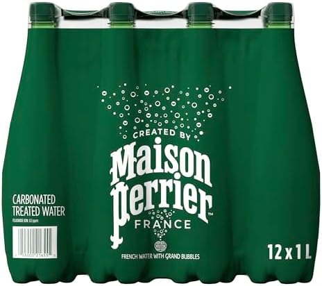 Maison Perrier Unflavoured Bottles, a bold expression of French sparkling refinement. 0 sugar & 0 sweeteners, 12 Bottles, 1 l