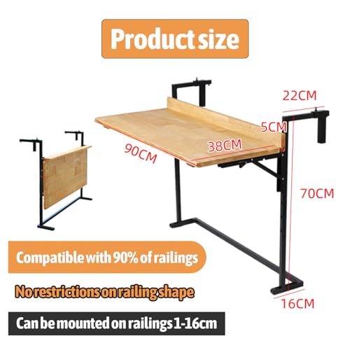 Table suspendue pliable pour optimiser les petits balcons en ville - 3