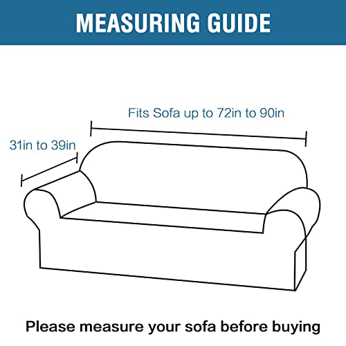 Stretch Velvet Sofa Covers For 3 Cushion Couch Covers Sofa Slipcovers Furniture Protector Soft With Non Slip Elastic Bottom, Crafted From Thick Comfy Rich Velour (Sofa 72"-90", Deep Teal) #TOP5