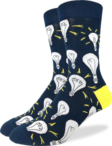 Good Luck Sock Mens Light Bulbs Socks Adult Shoe Size 7-12